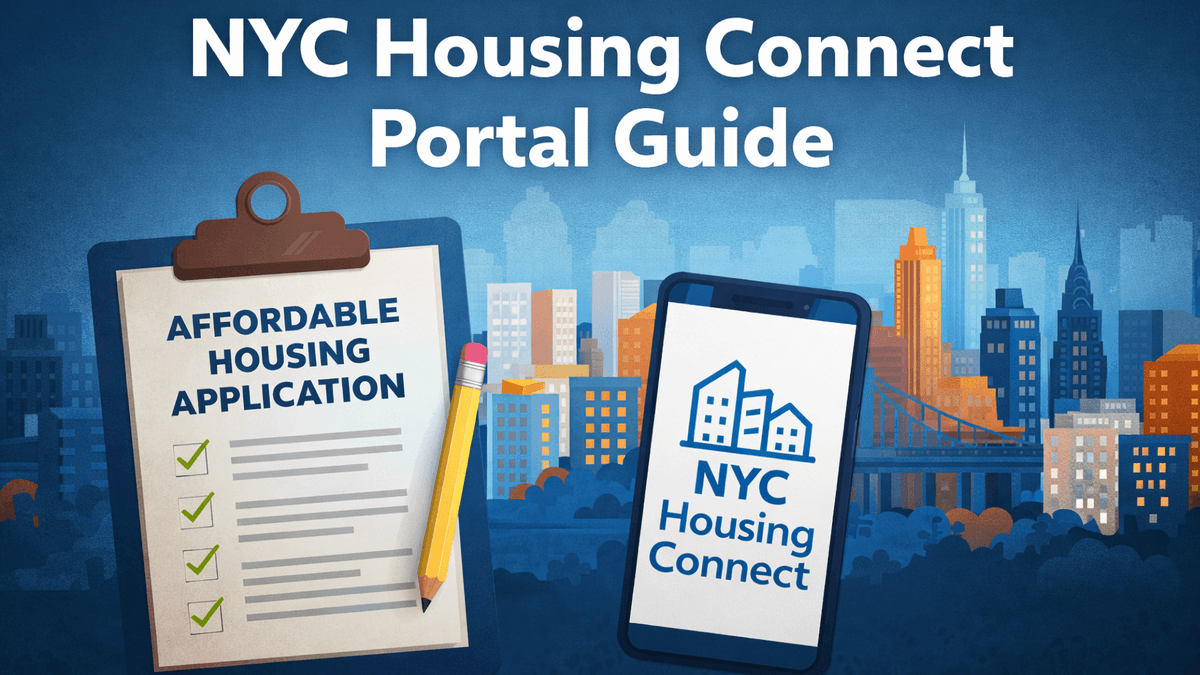 NYC Housing Connect Portal: Complete Access Guide 2026 - Comprehensive guide to NYC Housing Lottery with visual infographic showing key information, timelines, and strategies